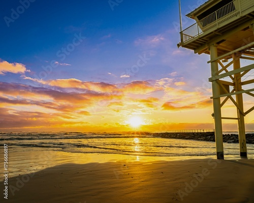 sunrise on the beach in Ponce Inlet, Florida 