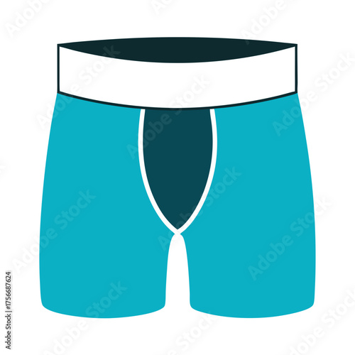 Men’s Boxer Briefs CAD Drawing Flat Vector Illustration Technical Underwear Fashion Design Template