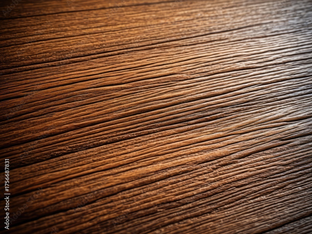 Naklejka premium Detailed close-up of textured wooden surface with grain patterns