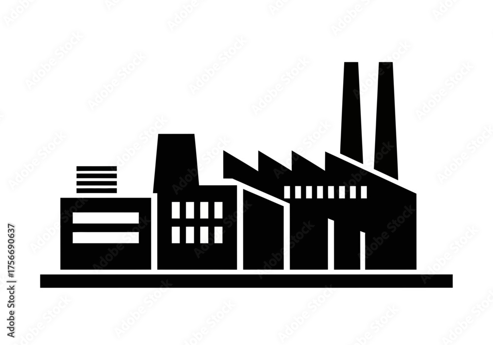 Fototapeta premium manufacturing unit vector icon illustration
