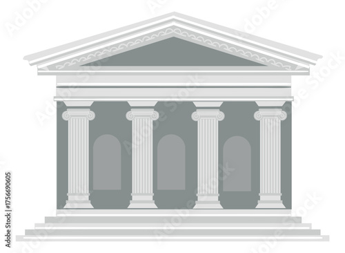 Ancient Rome Object. Cartoon Architectur
