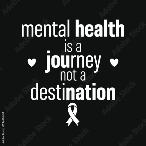 Mental health awareness Mental health matters hope green ribbon october 10th mental health month you are stronger typography graphics tshirt design
