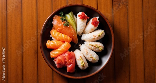Japanese sushi platter - ultra realistic food photo