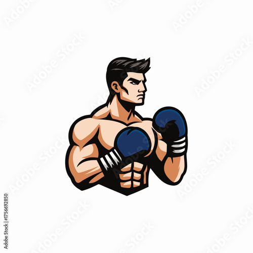 Boxing boxer man design vector illustration