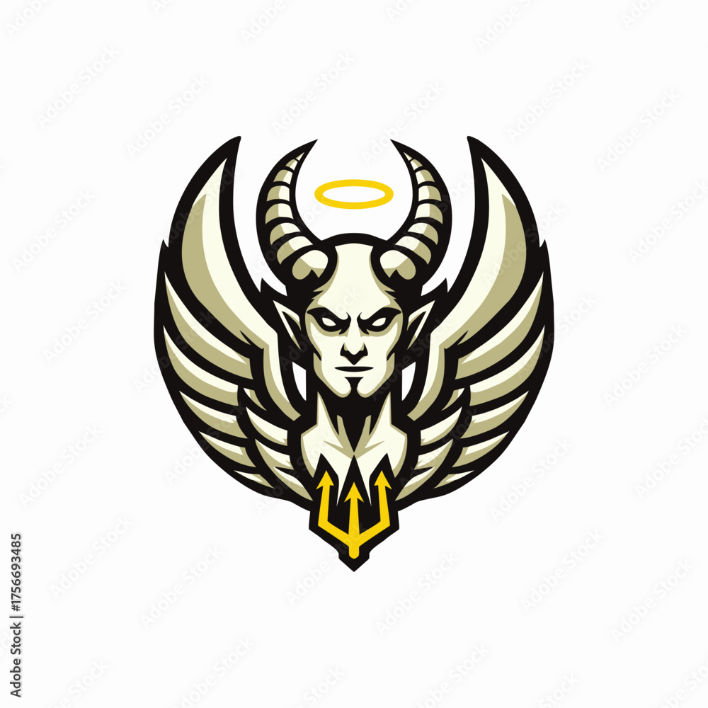 Fototapeta premium Angel demon design vector illustration