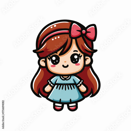 Cute girl cartoon design vector illustration