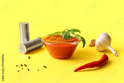 Fresh tomato sauce with bas...