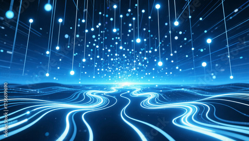 abstract blue background with lines