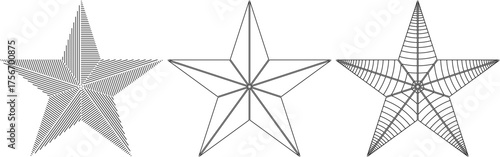 lone star stripe icon set