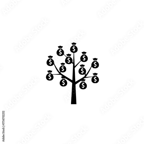 Money tree illustration representing financial growth and investment success