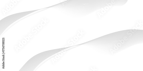 White Abstract Wave Background. Minimal Flowing Lines Design