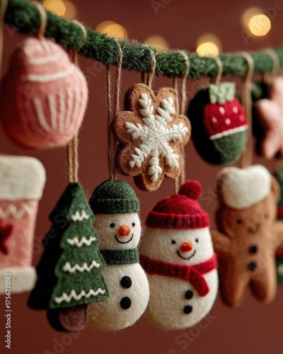 Charming Christmas Decorations with Felt Snowmen and Ornaments