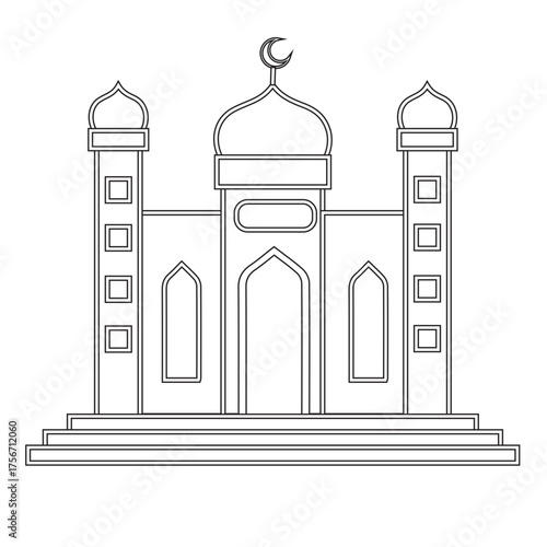 mosque icon vector
