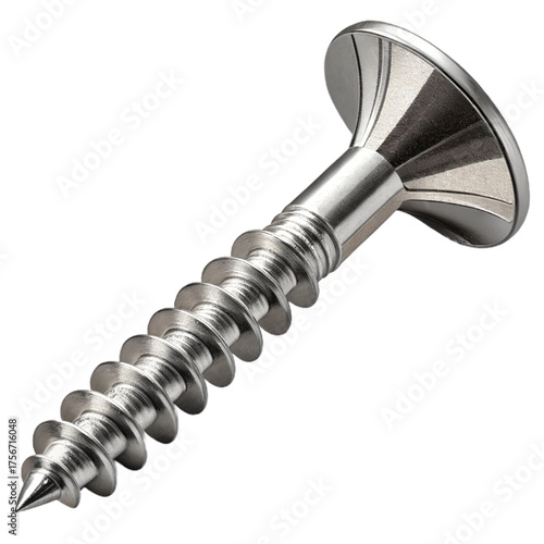 Precision-engineered screw showcasing modern metalwork, ideal for construction, DIY projects, and industrial applications needing strong and durable fasteners