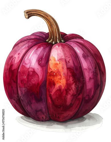 Purple Pumpkin – Watercolor Clipart