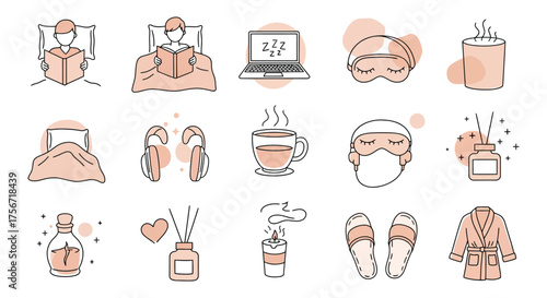 bedtime routine reading a book and enjoying relaxing sleep aids for wellness cozy night in and self-care ideal for promoting mental wellbeing