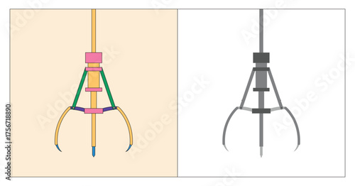 Illustration claw toy grab unique design isolated