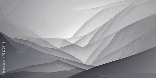 Abstract geometric vector illustration with crumpled paper texture and a brown wave pattern