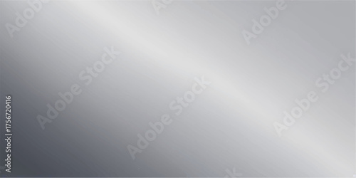 Polished brushed metallic silver plate texture background illustration with a light reflection