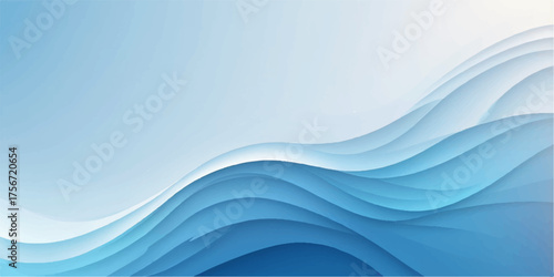 Abstract artistic blue wave pattern flow texture for modern digital business backdrop design