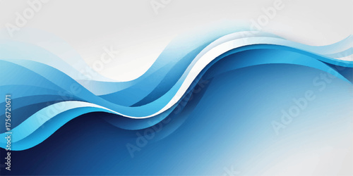 Abstract blue wave vector design with light and motion for digital technology illustration wallpaper