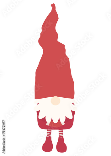 北欧の妖精トムテ　クリスマス用ベクターイラスト