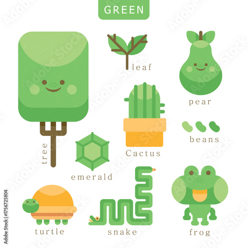 Green and vocabulary words pack