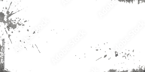 Black grunge ink splat frame with liquid texture and paint splatter for a dirty vector design illustration