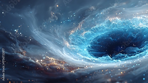 Stunning cosmic vortex swirling in deep space high resolution image