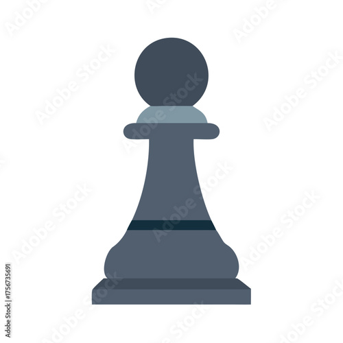 Chess Pawn: A lone, grey pawn, a steadfast piece, ready to navigate the board with a single step forward, represents strategy, potential and the beginning of a tactical game. 