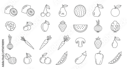 A vibrant collection of fresh organic fruits and healthy vegetables presented in a delightful assortment.