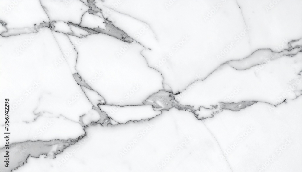 Fototapeta premium Elegant white marble texture with subtle grey veins, a natural stone surface ideal for sophisticated interior design and luxurious finishes