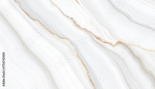 Elegant natural white marble texture with subtle golden brown and grey veins, perfect for luxury interior design, architectural surfaces, and sophisticated design backgrounds