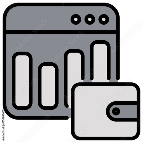 Income Grey Icon Editable Stroke