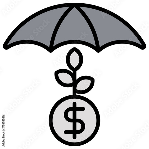 Investment Grey Icon Editable Stroke