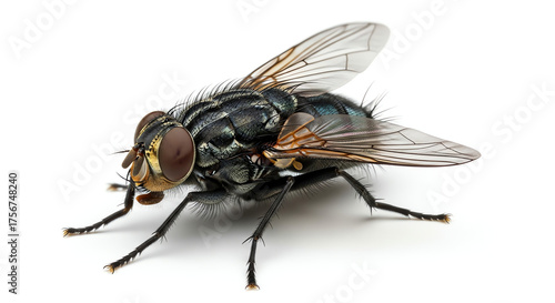 Wallpaper Mural Close up housefly insect isolated Torontodigital.ca