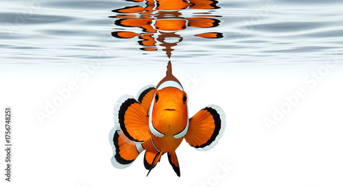 Wallpaper Mural Clownfish swimming under water surface view Torontodigital.ca