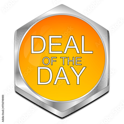 Deal of the Day Button - 3D illustration