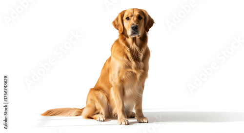 Wallpaper Mural Golden retriever sitting isolated portrait Torontodigital.ca