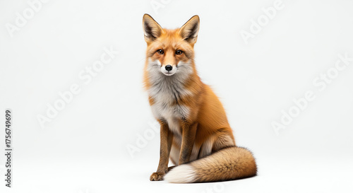 Wallpaper Mural Red fox sitting looking at the camera Torontodigital.ca