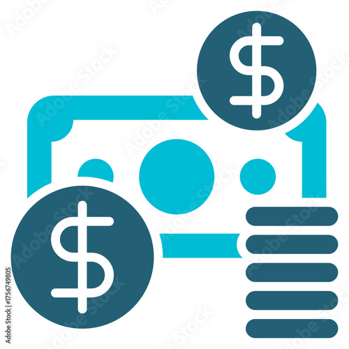 Prosperity Glyph Blue Icon