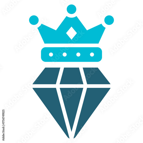 Luxury Glyph Blue Icon