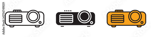 Projector icon vector. presentations and home theater system symbol. vector illustration.