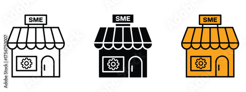 SME icon vector. small medium business symbol. vector illustration.