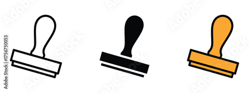 Stamp icon vector. Approve documents quickly symbol. vector illustration.