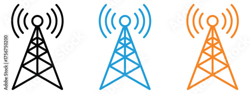 Antenna icon vector. wireless communication tower, connectivity symbol. vector illustration.