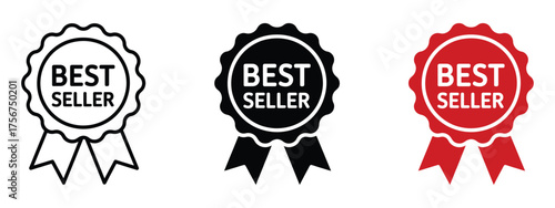 Best seller icon vector. highlight top rated products, services, brand visibility symbol. vector illustration.