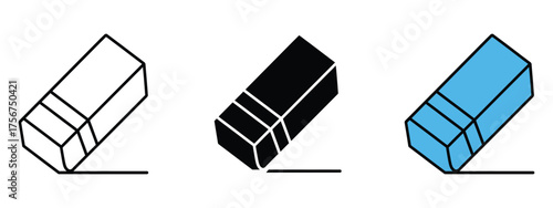 Eraser icon vector. educational material symbol. vector illustration.