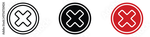Error, close button icon vector. Effective error message symbol. vector illustration.