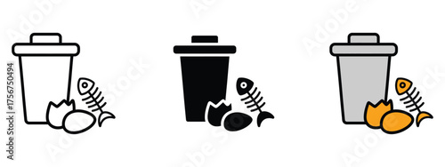 Food waste icon vector. sustainable living, responsible disposal, cleaner environment symbol. vector illustration.